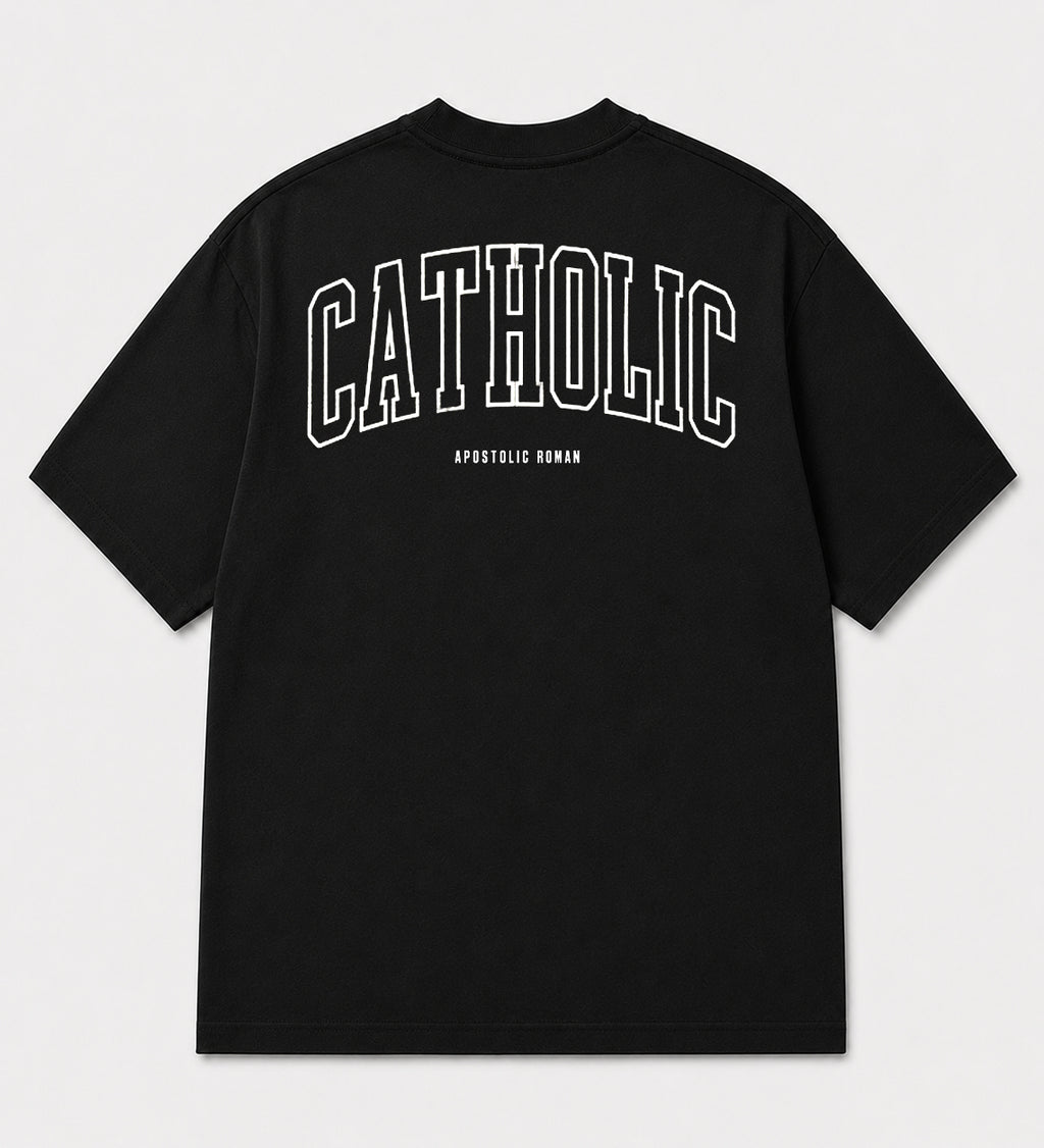 Camiseta Oversized - Catholic - Preta