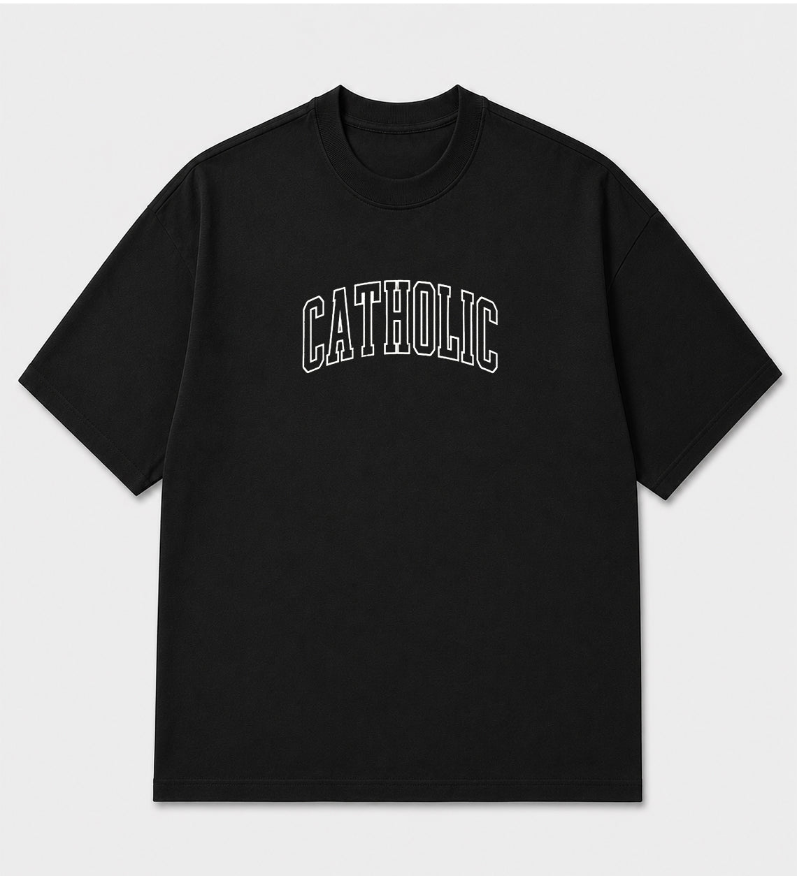 Camiseta Oversized - Catholic - Preta
