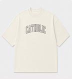 Camiseta Oversized - Catholic - Off White