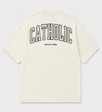 Camiseta Oversized - Catholic - Off White
