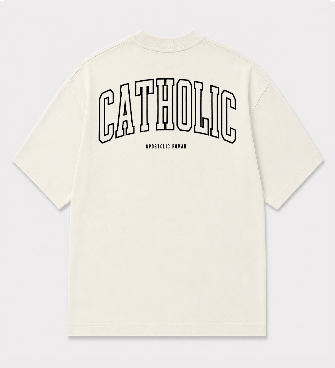 Camiseta Oversized - Catholic - Off White