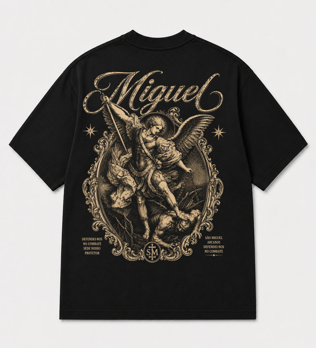 Camiseta Oversized - Miguel - Preta